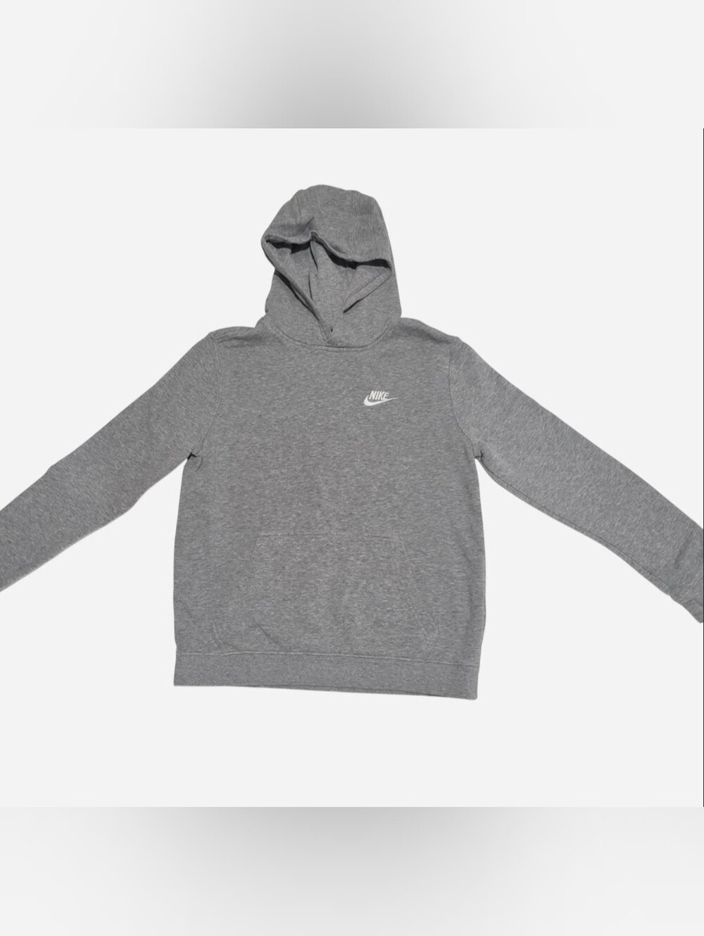Nike Kids' Gray Logo Hoodie Large